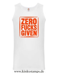 Herren Tanktop Zero Fucks Given