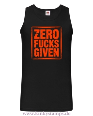 Herren Tanktop Zero Fucks Given