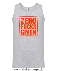 Herren Tanktop Zero Fucks Given