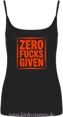 Damen Top mit Träger Zero Fucks Given