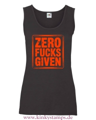 Damen Tanktop Zero Fucks Given
