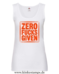 Damen Tanktop Zero Fucks Given