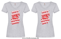 Damen T-Shirts V Ausschnitt Wahlweise Not Your Good Girl/Boy