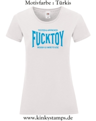 Damen T-Shirt rund Ausschnitt Tested & Approved Fucktoy Roug & hard to use