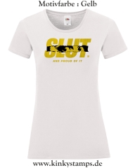 Damen T-Shirt rund Ausschnitt Slut and proud of it