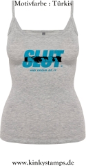 Damen Top mit Träger Slut and proud of it