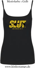 Damen Top mit Träger Slut and proud of it