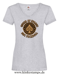 Damen T-Shirt mit V Ausschnitt Queen of Spades BBC Fuckdoll