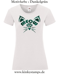 Damen T-Shirt rund Ausschnitt Meow Bitch