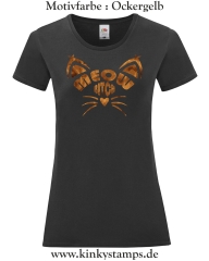 Damen T-Shirt rund Ausschnitt Meow Bitch