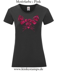 Damen T-Shirt rund Ausschnitt Meow Bitch