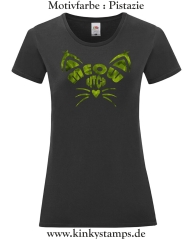 Damen T-Shirt rund Ausschnitt Meow Bitch