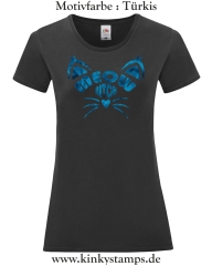 Damen T-Shirt rund Ausschnitt Meow Bitch