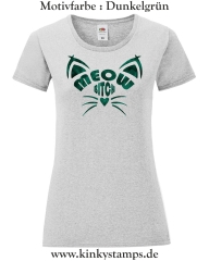 Damen T-Shirt rund Ausschnitt Meow Bitch