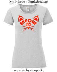 Damen T-Shirt rund Ausschnitt Meow Bitch