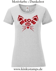 Damen T-Shirt rund Ausschnitt Meow Bitch