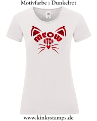 Damen T-Shirt rund Ausschnitt Meow Bitch