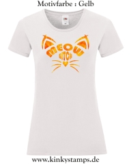 Damen T-Shirt rund Ausschnitt Meow Bitch