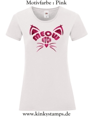 Damen T-Shirt rund Ausschnitt Meow Bitch