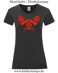 Damen T-Shirt rund Ausschnitt Meow Bitch