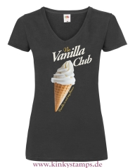 Damen T-Shirt mit V Ausschnitt No Vanilla Club - Vanilla is not my flavor