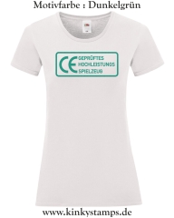 Damen T-Shirt rund Ausschnitt CE Geprüftes Hochleistungs Spielzeug 