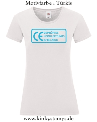 Damen T-Shirt rund Ausschnitt CE Geprüftes Hochleistungs Spielzeug 