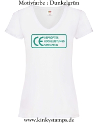 Damen T-Shirt mit V Ausschnitt CE Geprüftes Hochleistungs Spielzeug 