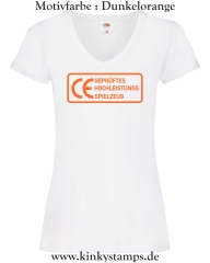 Damen T-Shirt mit V Ausschnitt CE Geprüftes Hochleistungs Spielzeug 