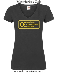 Damen T-Shirt mit V Ausschnitt CE Geprüftes Hochleistungs Spielzeug 
