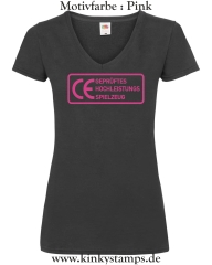 Damen T-Shirt mit V Ausschnitt CE Geprüftes Hochleistungs Spielzeug 