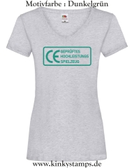 Damen T-Shirt mit V Ausschnitt CE Geprüftes Hochleistungs Spielzeug 