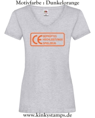 Damen T-Shirt mit V Ausschnitt CE Geprüftes Hochleistungs Spielzeug 