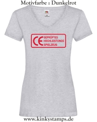 Damen T-Shirt mit V Ausschnitt CE Geprüftes Hochleistungs Spielzeug 