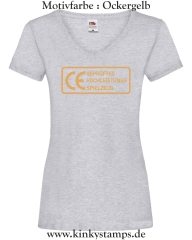 Damen T-Shirt mit V Ausschnitt CE Geprüftes Hochleistungs Spielzeug 