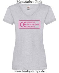 Damen T-Shirt mit V Ausschnitt CE Geprüftes Hochleistungs Spielzeug 