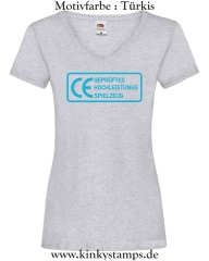 Damen T-Shirt mit V Ausschnitt CE Geprüftes Hochleistungs Spielzeug 