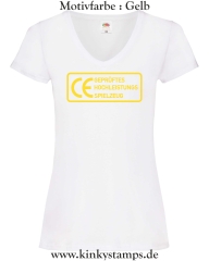 Damen T-Shirt mit V Ausschnitt CE Geprüftes Hochleistungs Spielzeug 