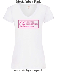 Damen T-Shirt mit V Ausschnitt CE Geprüftes Hochleistungs Spielzeug 