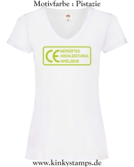 Damen T-Shirt mit V Ausschnitt CE Geprüftes Hochleistungs Spielzeug 