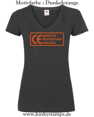 Damen T-Shirt mit V Ausschnitt CE Geprüftes Hochleistungs Spielzeug 