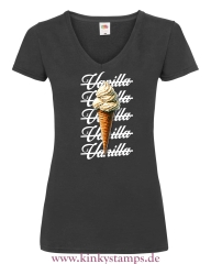 Damen T-Shirt mit V Ausschnitt No Vanilla