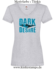 Damen T-Shirt mit V Ausschnitt Dark Desire