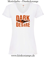 Damen T-Shirt mit V Ausschnitt Dark Desire