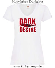 Damen T-Shirt mit V Ausschnitt Dark Desire