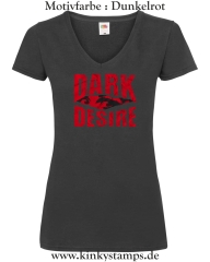 Damen T-Shirt mit V Ausschnitt Dark Desire