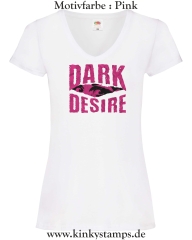 Damen T-Shirt mit V Ausschnitt Dark Desire