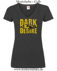 Damen T-Shirt mit V Ausschnitt Dark Desire