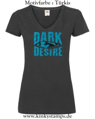 Damen T-Shirt mit V Ausschnitt Dark Desire