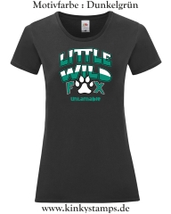 Damen T-Shirt mit rund Ausschnitt Little wild Fox - untamable